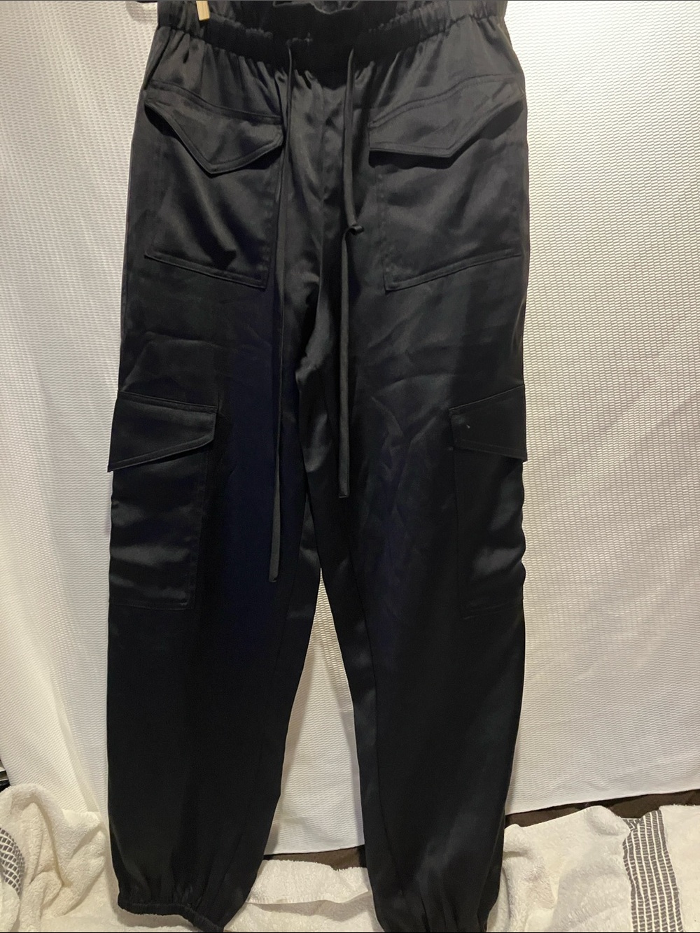Banana Republic Black Cargo Joggers with Drawstring